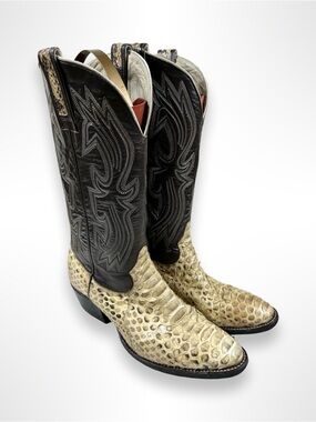 CHRISTOBAL ROMERO vintage 70s python western boots